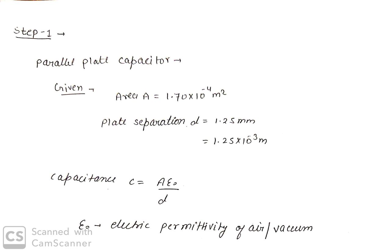 Physics homework question answer, step 1, image 1